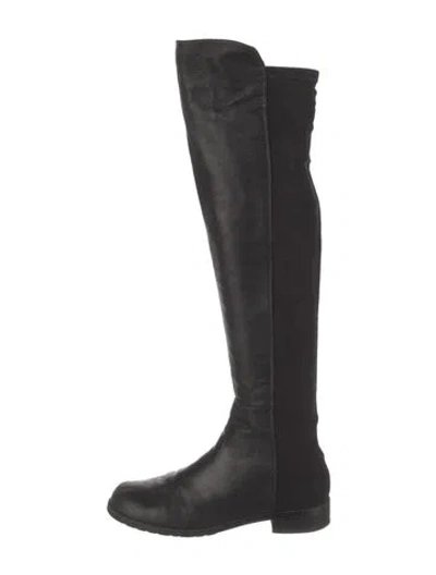 Pre-owned Stuart Weitzman Leather Boots In Black