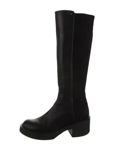 Pre-owned Stuart Weitzman Leather Boots In Black