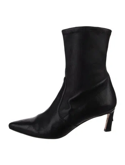 Pre-owned Stuart Weitzman Leather Boots In Black