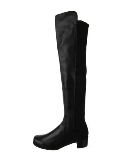 Pre-owned Stuart Weitzman Leather Boots In Black