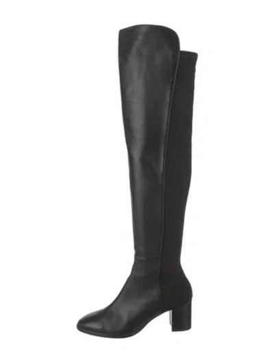 Pre-owned Stuart Weitzman Leather Boots In Black