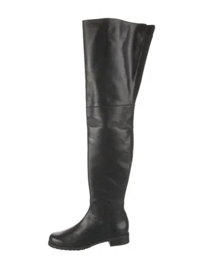 Pre-owned Stuart Weitzman Leather Boots In Black