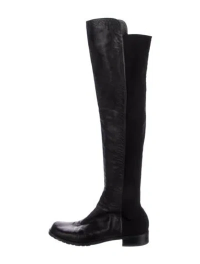 Pre-owned Stuart Weitzman Leather Boots In Black