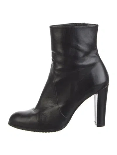 Pre-owned Stuart Weitzman Leather Boots In Black
