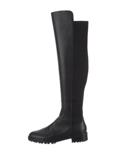 Pre-owned Stuart Weitzman Leather Boots In Black