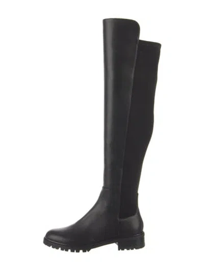 Pre-owned Stuart Weitzman Leather Boots In Black