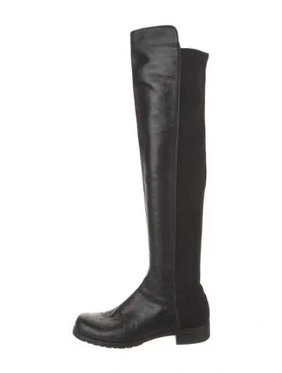 Pre-owned Stuart Weitzman Leather Boots In Black