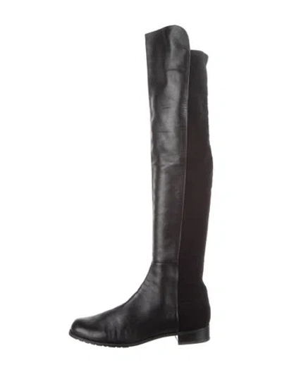 Pre-owned Stuart Weitzman Leather Boots In Black