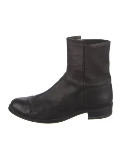 Pre-owned Stuart Weitzman Leather Boots In Black