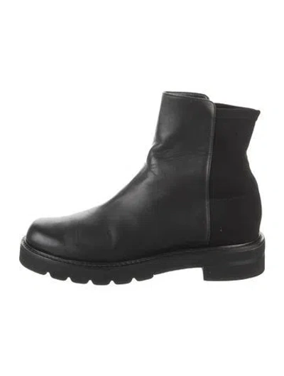 Pre-owned Stuart Weitzman Leather Boots In Black
