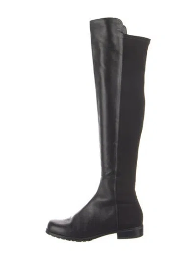 Pre-owned Stuart Weitzman Leather Boots In Black
