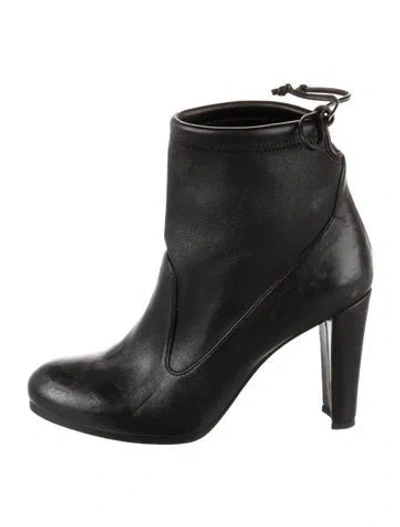 Pre-owned Stuart Weitzman Leather Boots In Black