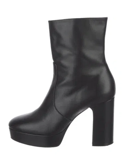 Pre-owned Stuart Weitzman Leather Boots In Black