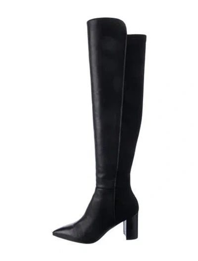 Pre-owned Stuart Weitzman Leather Boots In Black
