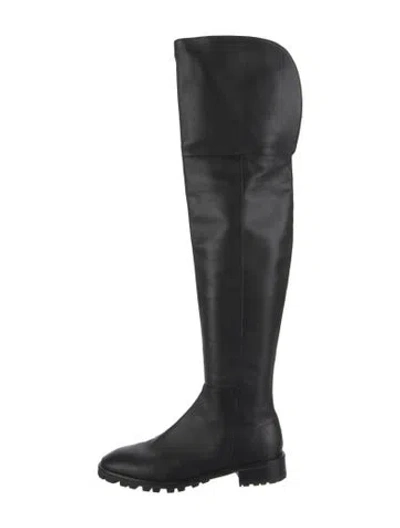 Pre-owned Stuart Weitzman Leather Boots In Black