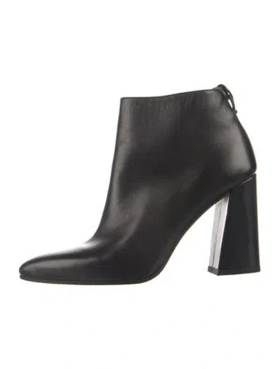 Pre-owned Stuart Weitzman Leather Boots In Black