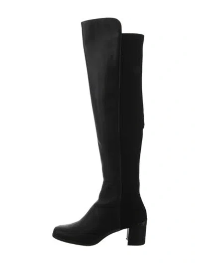 Pre-owned Stuart Weitzman Leather Boots In Black