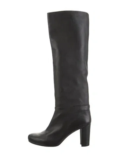 Pre-owned Stuart Weitzman Leather Boots In Black