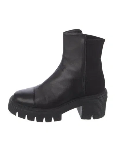 Pre-owned Stuart Weitzman Leather Boots In Black