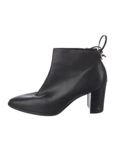 Pre-owned Stuart Weitzman Leather Boots In Black