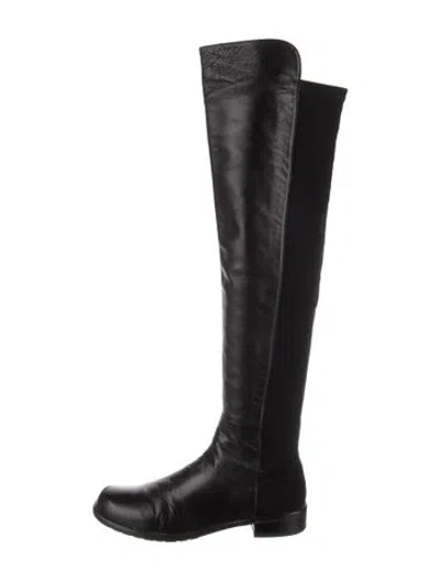 Pre-owned Stuart Weitzman Leather Boots In Black