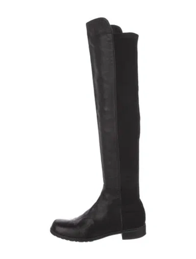 Pre-owned Stuart Weitzman Leather Boots In Black