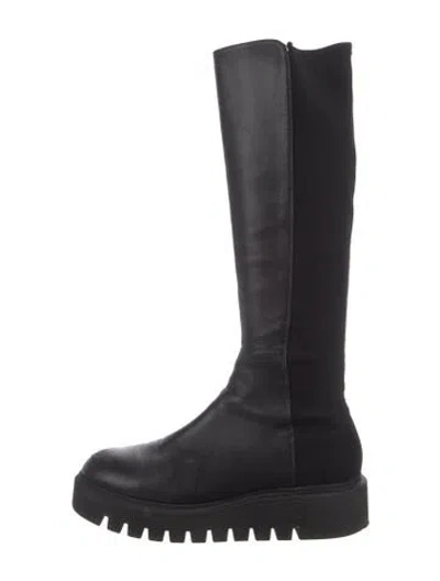 Pre-owned Stuart Weitzman Leather Boots In Black