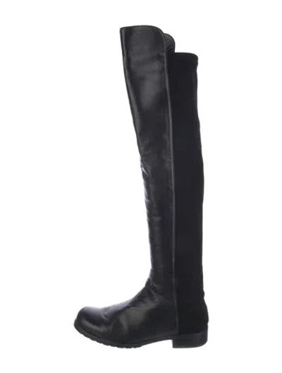 Pre-owned Stuart Weitzman Leather Boots In Black