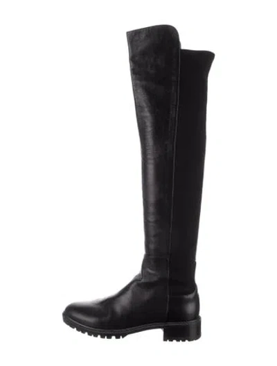 Pre-owned Stuart Weitzman Leather Boots In Black
