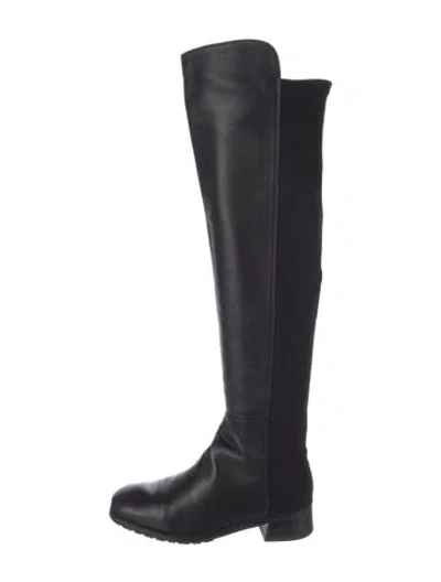 Pre-owned Stuart Weitzman Leather Boots In Black