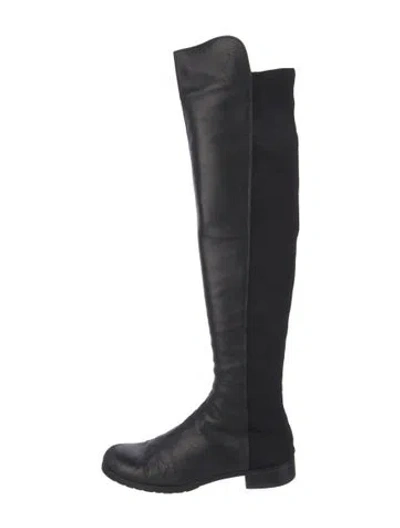 Pre-owned Stuart Weitzman Leather Boots In Black