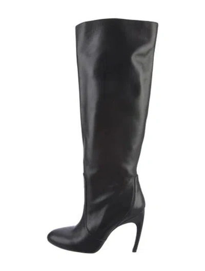 Pre-owned Stuart Weitzman Leather Boots In Black