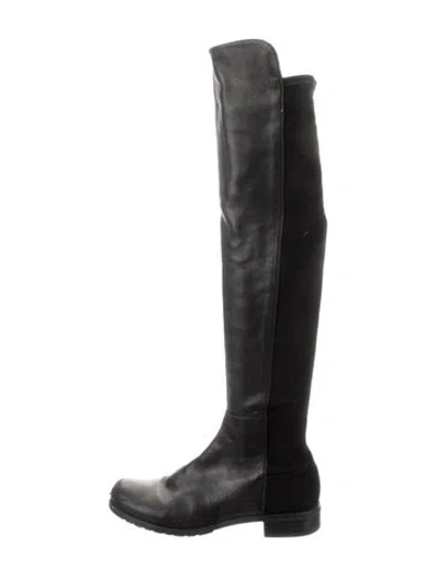 Pre-owned Stuart Weitzman Leather Boots In Black