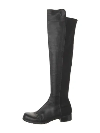 Pre-owned Stuart Weitzman Leather Boots In Black