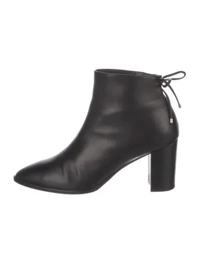 Pre-owned Stuart Weitzman Leather Boots In Black