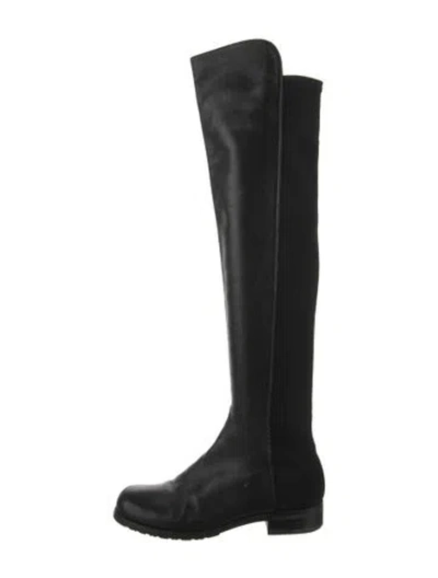 Pre-owned Stuart Weitzman Leather Boots In Black