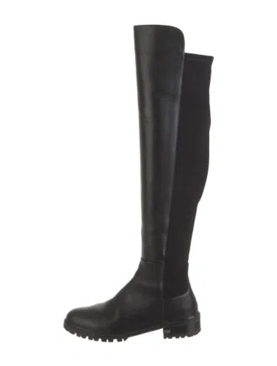 Pre-owned Stuart Weitzman Leather Boots In Black