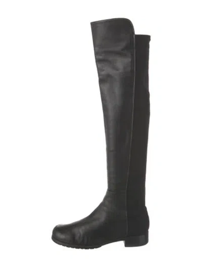 Pre-owned Stuart Weitzman Leather Boots In Black