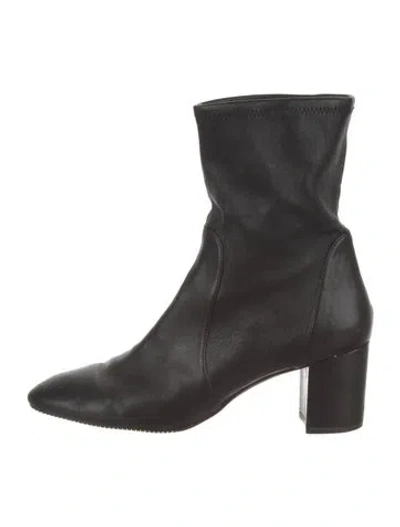 Pre-owned Stuart Weitzman Leather Boots In Black
