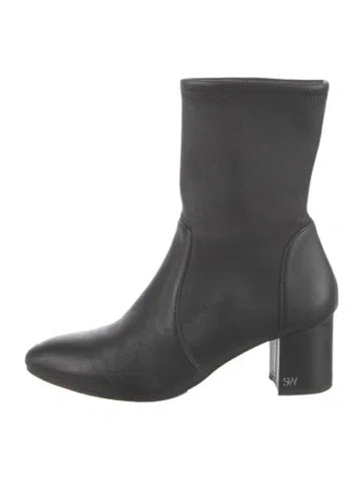 Pre-owned Stuart Weitzman Leather Boots In Black