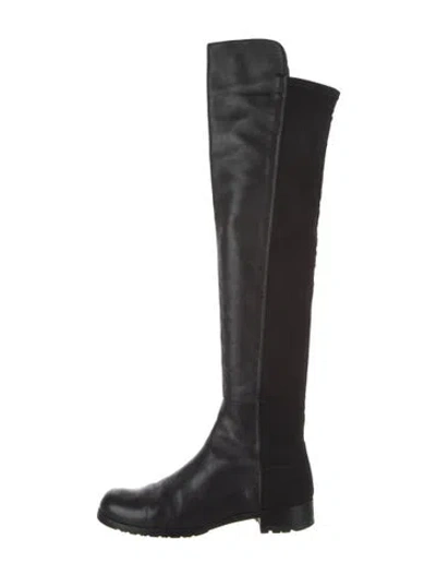 Pre-owned Stuart Weitzman Leather Boots In Black