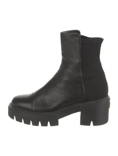 Pre-owned Stuart Weitzman Leather Boots In Black