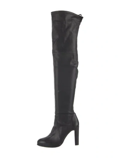 Pre-owned Stuart Weitzman Leather Boots In Black