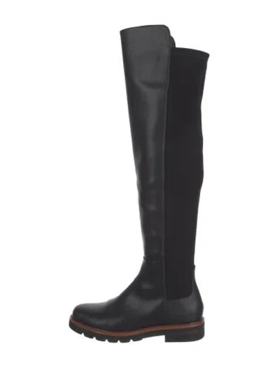 Pre-owned Stuart Weitzman Leather Boots In Black