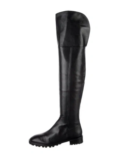 Pre-owned Stuart Weitzman Leather Boots In Black