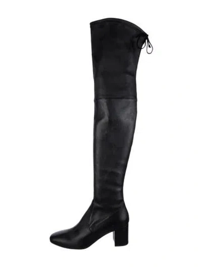 Pre-owned Stuart Weitzman Leather Boots In Black