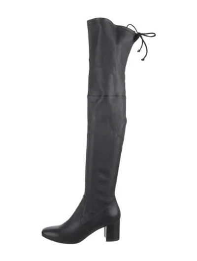 Pre-owned Stuart Weitzman Leather Boots In Black