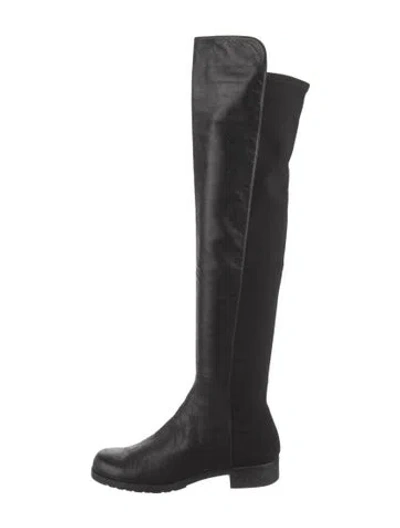 Pre-owned Stuart Weitzman Leather Boots In Black