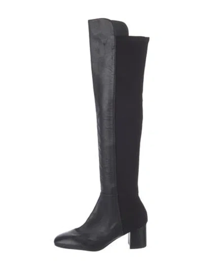 Pre-owned Stuart Weitzman Leather Boots In Black