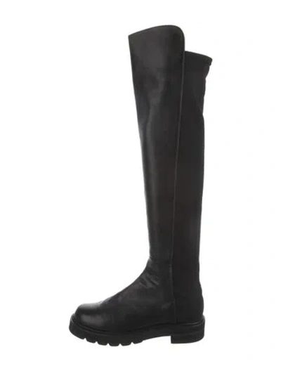 Pre-owned Stuart Weitzman Leather Boots In Black
